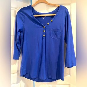 Lilly blue 3/4 tee
